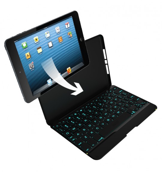 The ZAGGkeys Folio iPad mini keyboard case offer backlit keys.