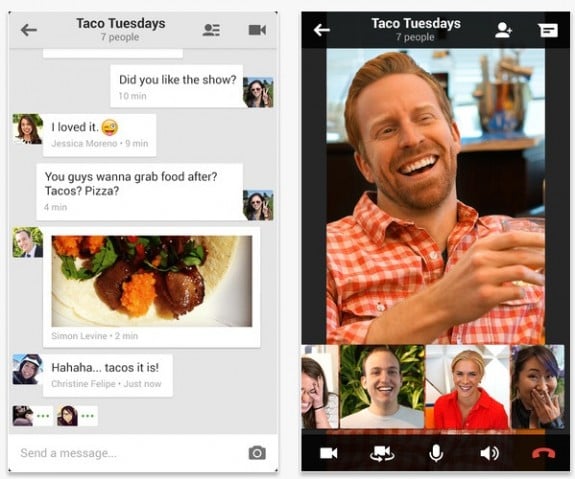Google Hangouts replaces Google Talk and comes to iPhone and Android.