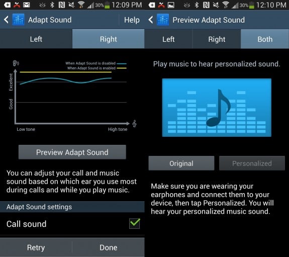Fine tune the Galaxy S4 sound with Adapt sound.
