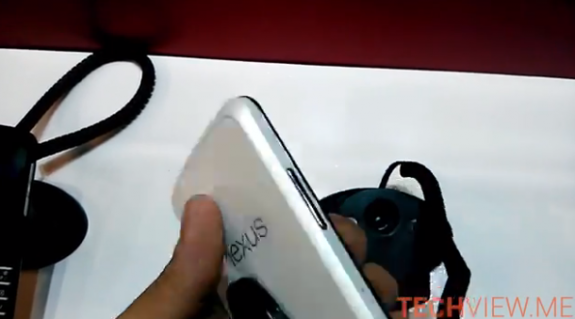 The white Nexus 4 has appeared on video on the eve of Google I/O.