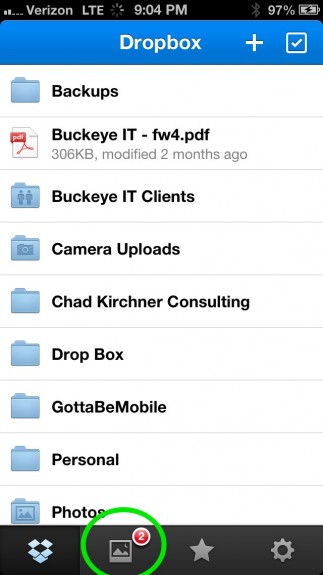 iOS Camera Upload Dropbox