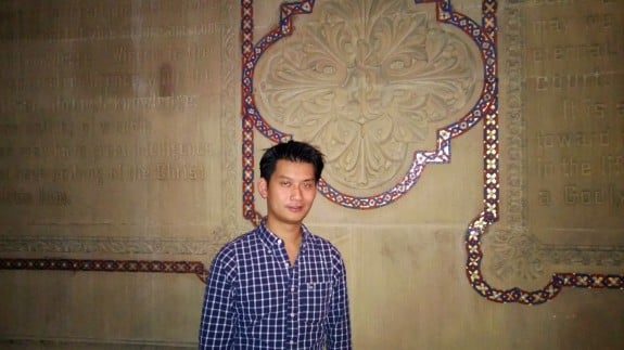 More natural skin tones and a bright image captured in the dark halls of the Stanford Memorial Church with the dual-LED flash on the Lumia 920