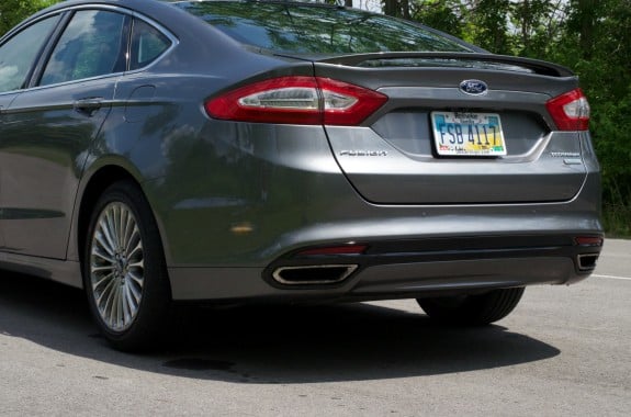 The 2013 Ford Fusion rear is as appealing as the front. 