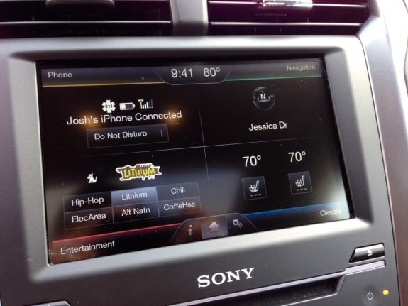 MyFord Touch on the 2013 Ford Fusion.