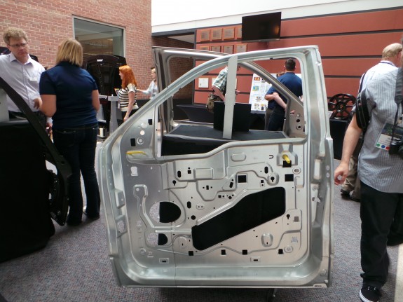 Car frame design: the one on the front is made from stainless steel, the rear is made from aluminum that's been extruded. 