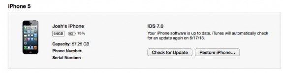 The last major step to downgrade from iOS 7 to iOS 6.