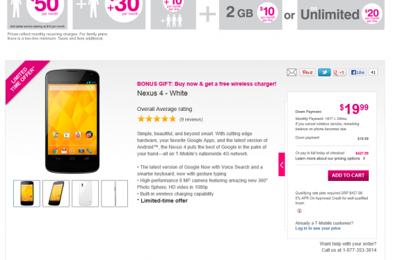 Nexus 4 Offer- T Mobile