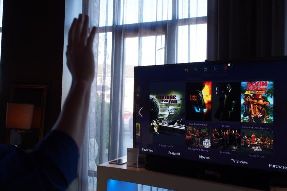 Samsung's latest HD smart TV sets allows for accurate motion and gesture tracking thanks to a built-in camera with IR sensor