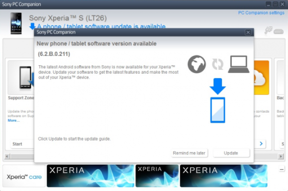 The Xperia S has received what is believed to be a Jelly Bean bug fix update. 