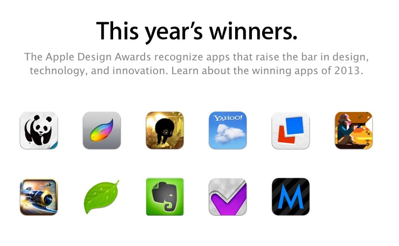 apple design awards 2013