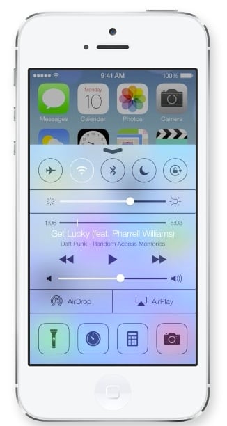 Control Center in iOS 7 replicates some jailbreak features and makes it easier to change settings.