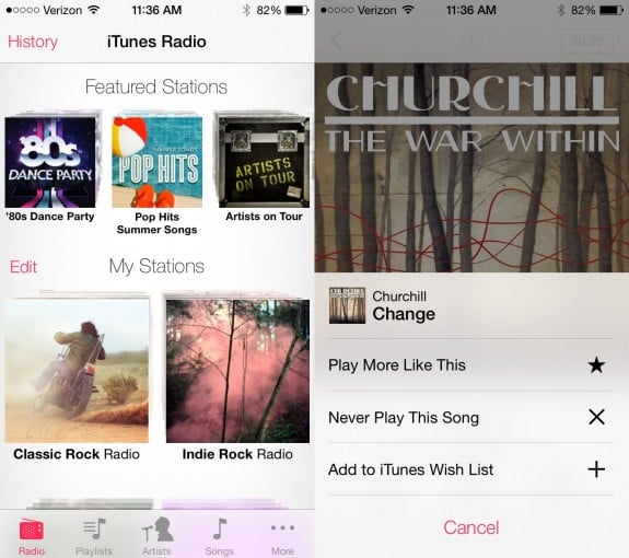 iTunes Radio is a part of iOS 7 and should arrive for all iPhone and iPad users this fall. 