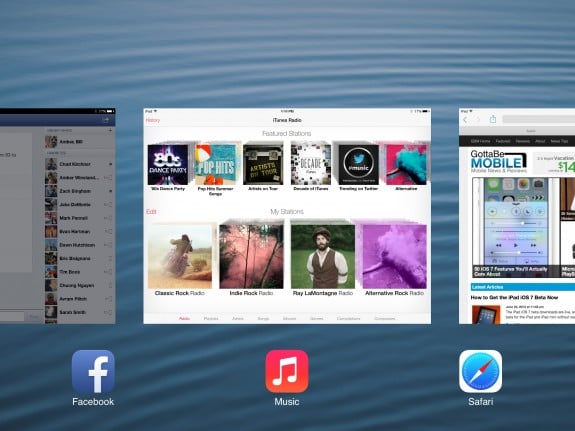 The iPad iOS 7 Beta is here with a new look for the iPad.