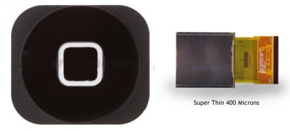 A super thin fingerprint sensor might fit inside the plastic home button of the iPhone 5S.