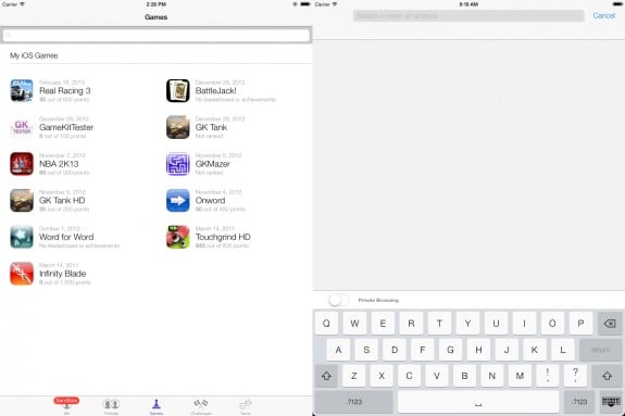 More iOS 7 for iPad screenshots.