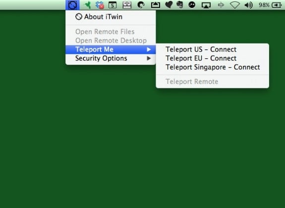 itwin connect pro menu