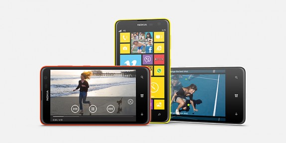 The Nokia Lumia 625, a new low-cost Windows Phone.