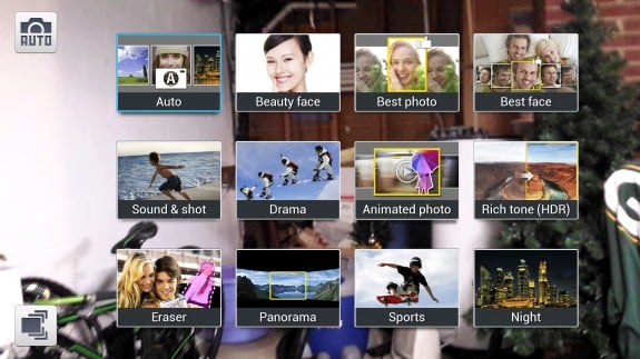 grid view of galaxy s4 camera