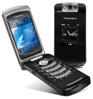 The BlackBerry Pearl Flip has a navigational trackball, called the "Pearl," to help users scroll through messages. 