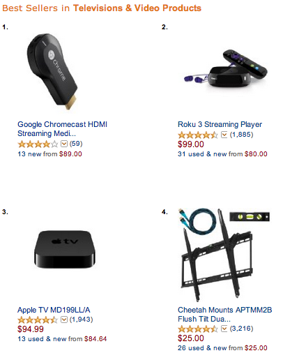 ChromeCast Apple TV on Amazon, Netflix Promo Pulled