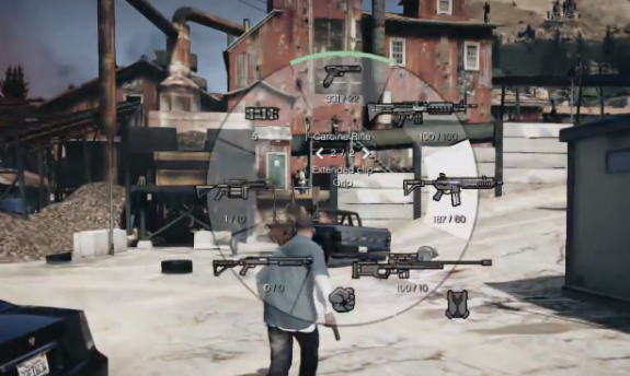 The new way to pick weapons in GTA 5.