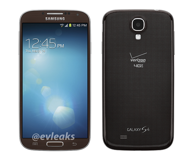 The brown Samsung Galaxy S4 is headed to Verizon according to a new leak and this press photo.