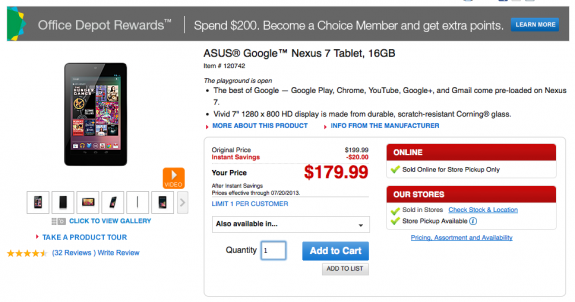 The Nexus 7 may vanish from Google Play but it won't vanish completely. 