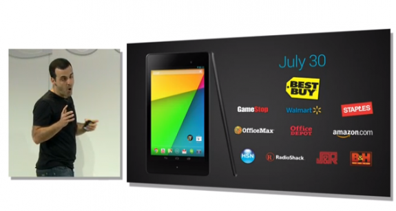 The new Nexus 7 will arrive on July 30th.