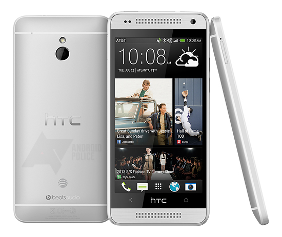 Renders of the HTC One Mini on AT&T sent to AndroidPolice.
