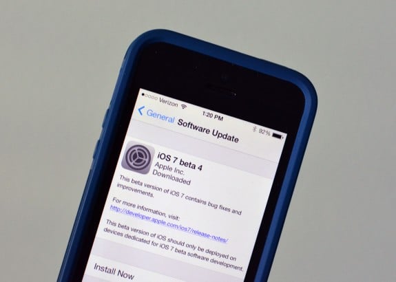 The iOS 7 beta 4 release is here. 