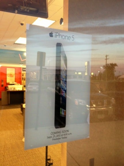 iPhone 5 ad at Verizon Store.
