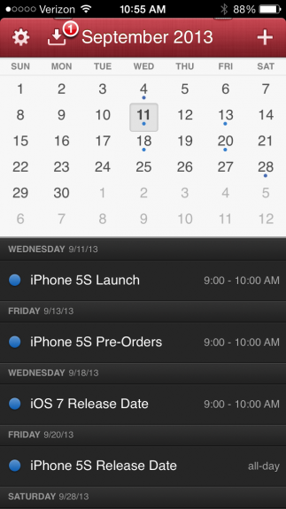 Possible iPhone 5S release date timing.