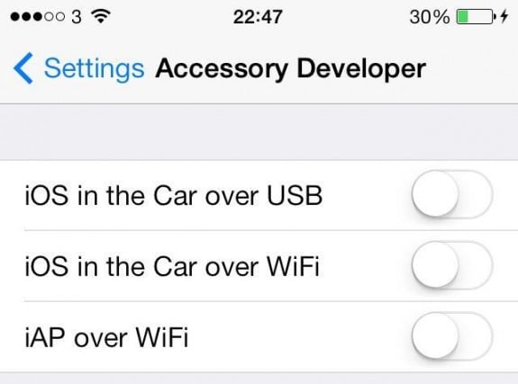 A new discovery shows WiFi connectivity for iOS in the Car. 