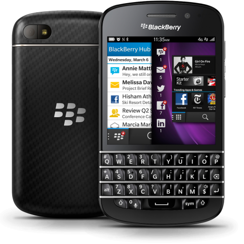 BlackBerry Q10 design, presumably what the Porsche Design will be based off of.
