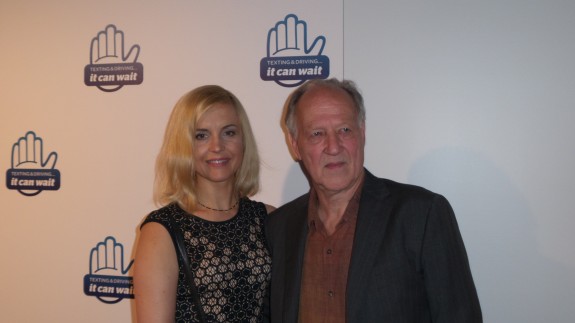 Filmmaker Warner Herzog at the Los Angeles It Can Wait campaign. 