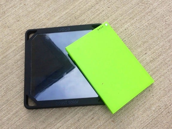 The BoostSolar includes a battery you can remove.