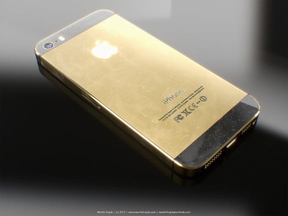 What a finished iPhone 5S in gold could look like.