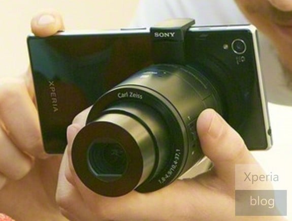 Pictured: Leaked image of the Honami with its own 20.7-megapixel Sony G camera lens and optional interchangeable lens that communicates with the camera via NFC and WiFi connection. 