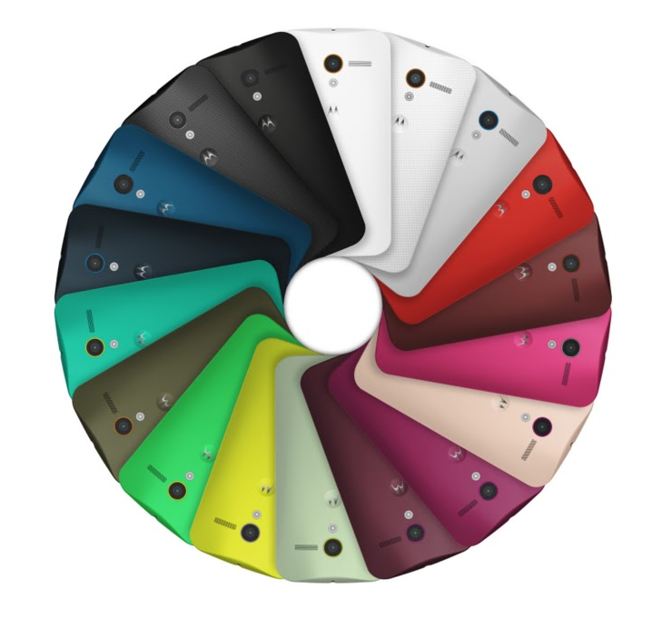 The Moto X color options combine to offer over 2,000 color options.