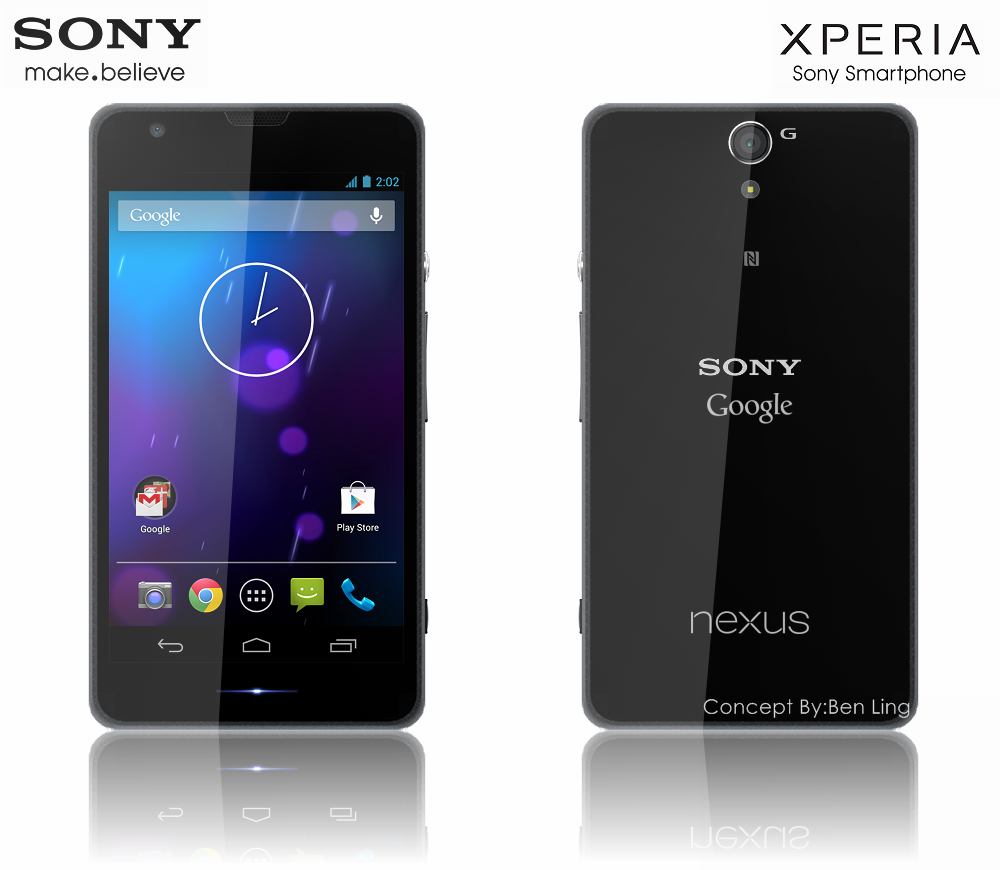 A Sony Nexus 5 concept from Ben Ling.