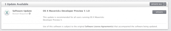 The OS X Mavericks Developer Preview 5 release is here.