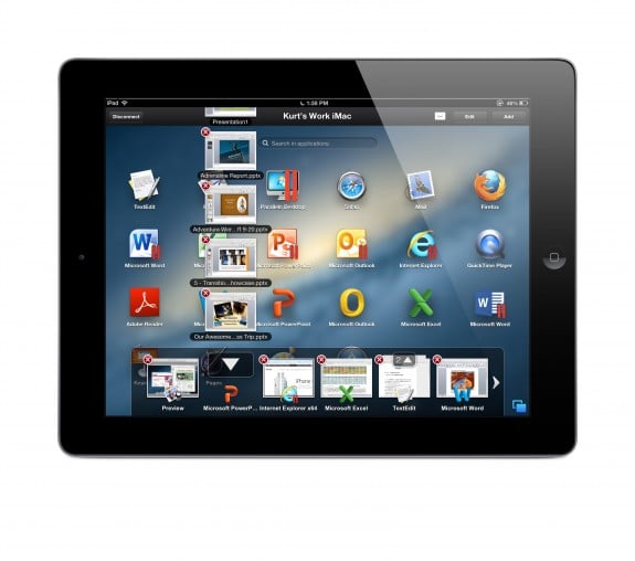 Parallels Access Launch Pad on a Mac with App Switcher