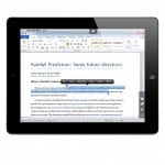 Parallels Access on iPad accessing Windows Word 2010 on a PC - selecting text