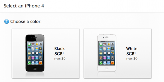 The iPhone 4 no longer comes in anything larger than 8GB form. 