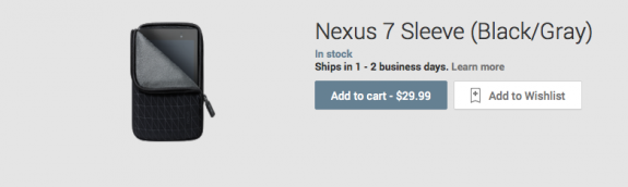 An official Nexus 7 accessory has hit the Google Play Store. But it's expensive. 