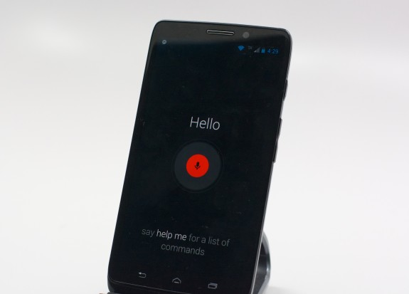 The Droid Ultra can always listen for "Ok Google Now" to respond to voice commands.
