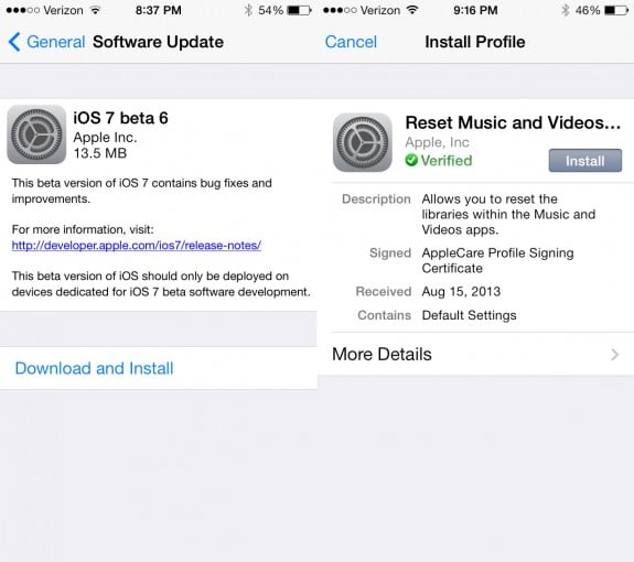 The iOS 7 beta 6 release arrives late Thursday night with small fixes.