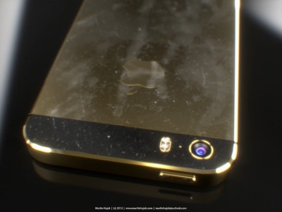 Kuo expects a dual-led flash on a gold iPhone 5S. Image via Martin Hajek.