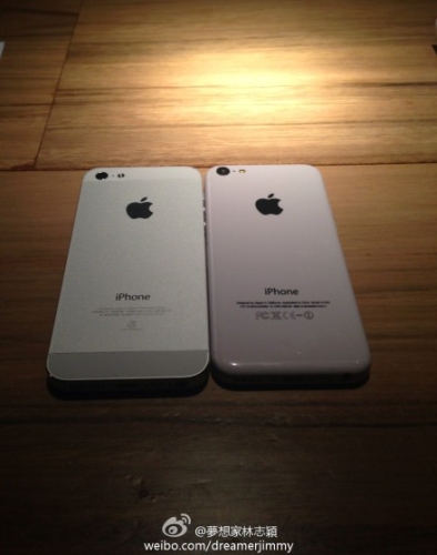 Lin's iPhone 5C next to the iPhone 5.