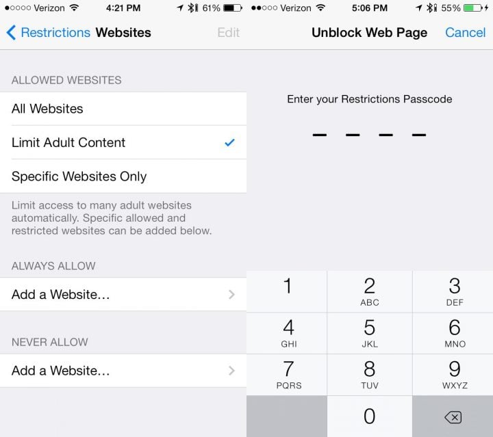 How to block porn on iPad, iPhone and iPod touch.